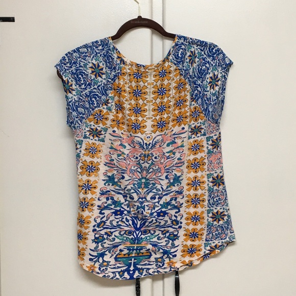 Lucky Brand Colorful Boho Tee Size M - Picture 3 of 4